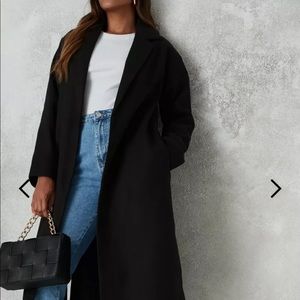 Full length Missguided black coat